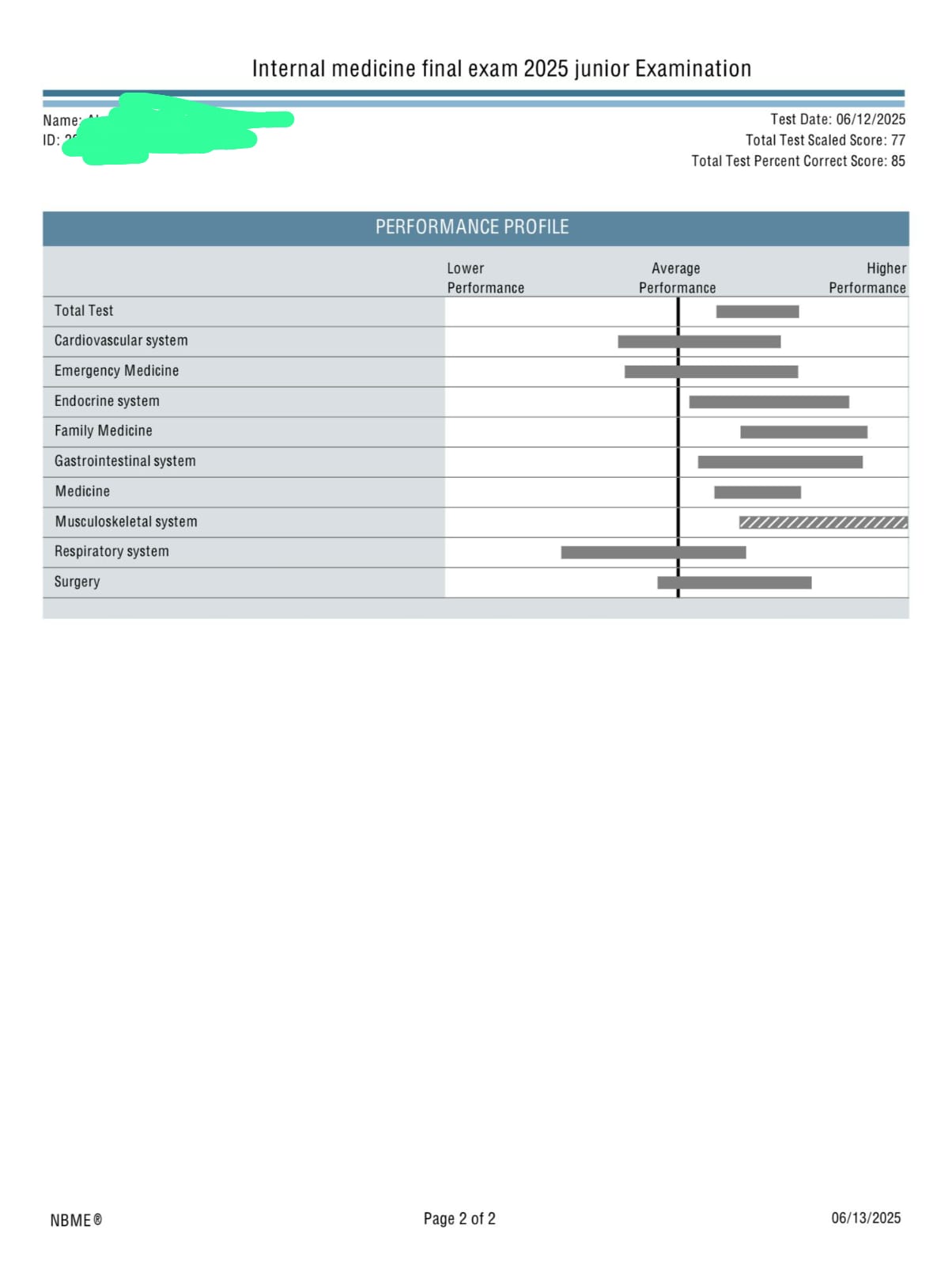 تقييم طالب - الباطني